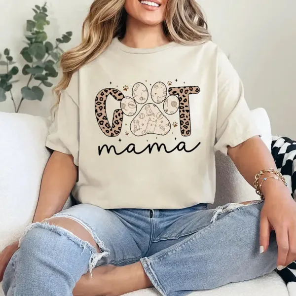Funny Cat Mama T-Shirt – Retro Leopard Cat Mom Graphic Tee for Pet Lovers, Mother’s Day Gift for Cat Owners, Cute Animal Mom Shirt