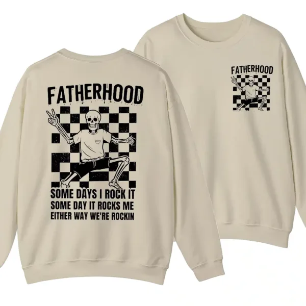 1-1-3.webp Dad Fatherhood Tour Shirt, Gift For Dad, Fatherhood Sweatshirt, Father's Day, Gift For Father, Some Days I Rock It Shirt, Rock Dad Sweater