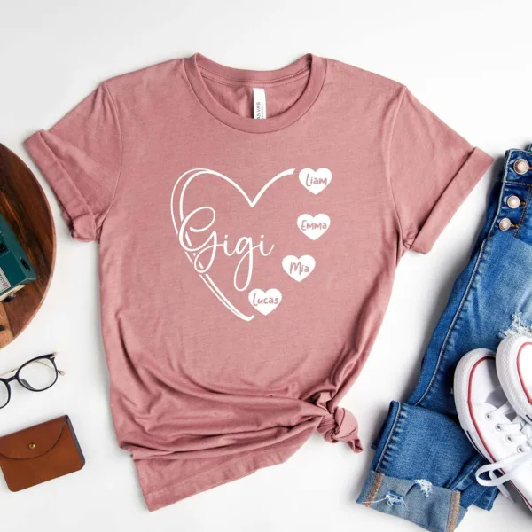 Personalized Gigi Shirt with Names - Grandma Birthday Gift - Gift for Gigi or Nana - Grandparent Shirt