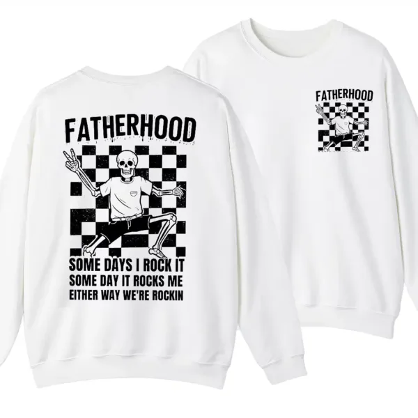 1-3-3.webp Dad Fatherhood Tour Shirt, Gift For Dad, Fatherhood Sweatshirt, Father's Day, Gift For Father, Some Days I Rock It Shirt, Rock Dad Sweater
