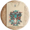 1-3-6.webp Boho Serape Turquoise Aztec Cow Skull T-Shirt – Western Cowgirl Graphic Tee – Vintage Bull Skull Rodeo Shirt – Country Outfit Top