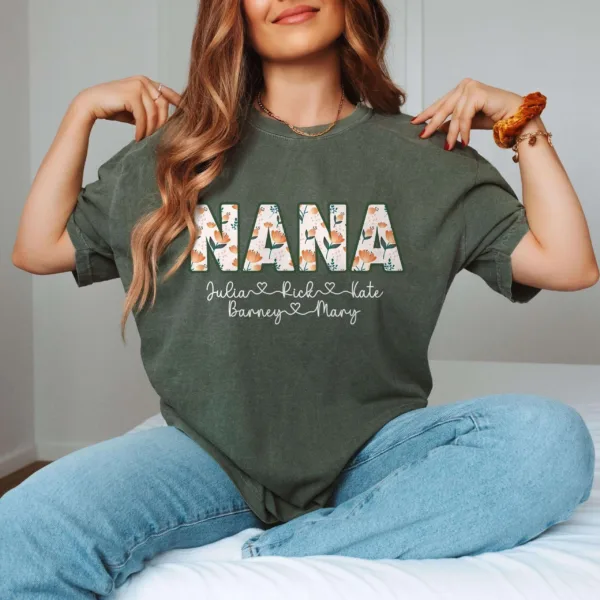 Custom Nana Shirt - Retro Personalized Nana Grandma Outfit - Cool Nana Gift for Her