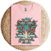 1-4-6.webp Boho Serape Turquoise Aztec Cow Skull T-Shirt – Western Cowgirl Graphic Tee – Vintage Bull Skull Rodeo Shirt – Country Outfit Top