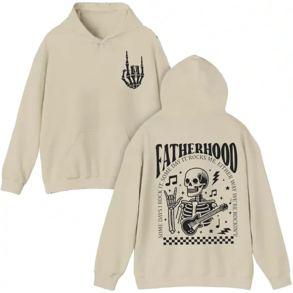 Fatherhood Front and Back Hoodie, Surviving Fatherhood, Funny Beer Dad Hoodie, Rocking Husband, Father's Day Gift for Him