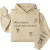 This Mama Wears Her Heart on Her Sleeve Hoodie – Custom Hoodie with Kids’ Names, Personalized Mother’s Day Gift for Mama