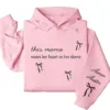 This Mama Wears Her Heart on Her Sleeve Hoodie – Custom Hoodie with Kids’ Names, Personalized Mother’s Day Gift for Mama