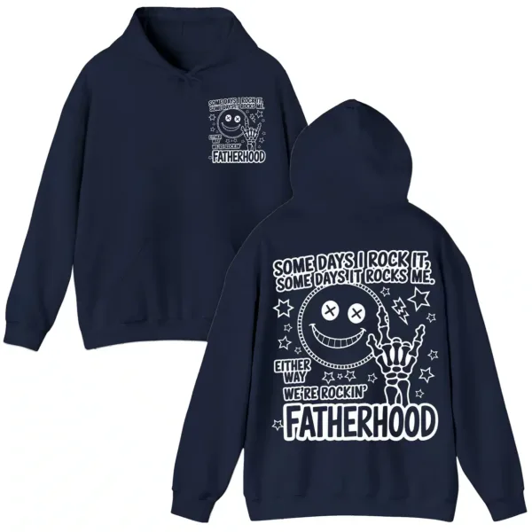 Some Day I Rock It Skeleton Hoodie – The Perfect Fatherhood Gift With A Funny Twist For Cool Dads Who Rock Life One Day At A Time