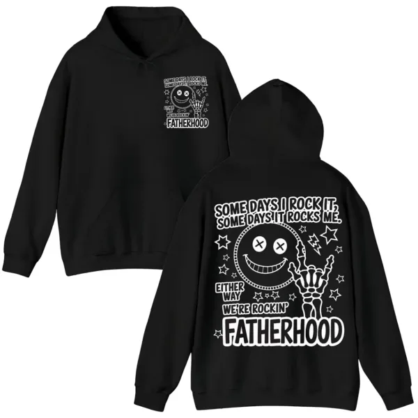 Some Day I Rock It Skeleton Hoodie – The Perfect Fatherhood Gift With A Funny Twist For Cool Dads Who Rock Life One Day At A Time