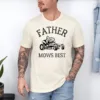 Father Mows Best Shirt, Funny Lawn Mowing Dad Tee, Yard Work Humor T-Shirt, The Best Father's Day Gift