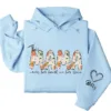 Personalized This Mama Wears Her Heart on Her Sleeve Hoodie – Floral Mama, Custom Hoodie with Kids’ Names, Personalized Mother’s Day Gift for Mom