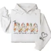 Personalized This Mama Wears Her Heart on Her Sleeve Hoodie – Floral Mama, Custom Hoodie with Kids’ Names, Personalized Mother’s Day Gift for Mom