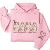 Personalized This Mama Wears Her Heart on Her Sleeve Hoodie – Floral Mama, Custom Hoodie with Kids’ Names, Personalized Mother’s Day Gift for Mom