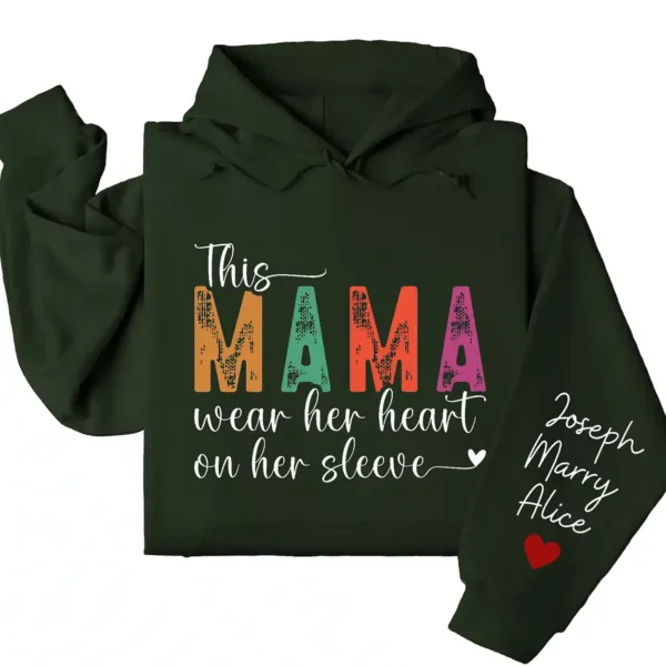 12-1-7.webp This Mama Wears Her Heart on Her Sleeve Hoodie – Custom Hoodie with Kids’ Names, Personalized Mother’s Day Gift for Mama