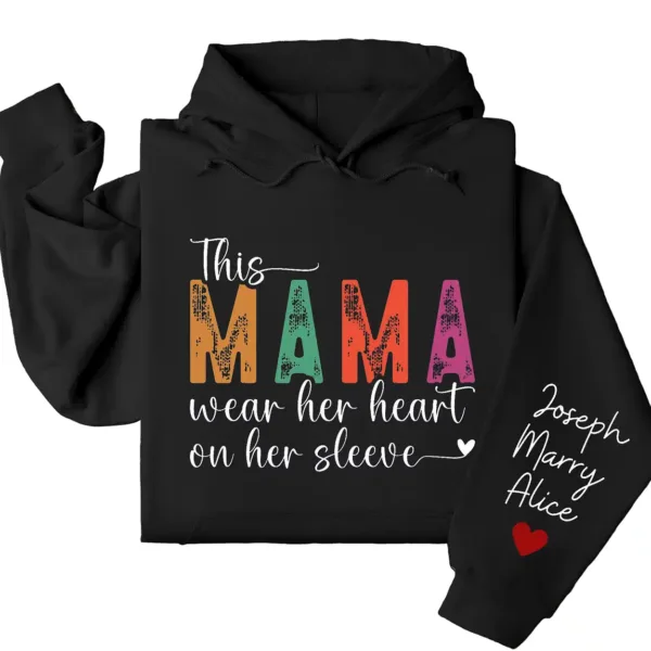12-3-7.webp This Mama Wears Her Heart on Her Sleeve Hoodie – Custom Hoodie with Kids’ Names, Personalized Mother’s Day Gift for Mama