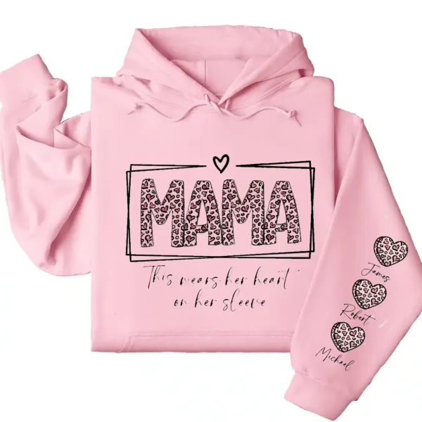 12-5-1.webp This Mama Wears Her Heart on Her Sleeve Hoodie – Custom Hoodie with Kids’ Names, Personalized Mother’s Day Gift for Mom