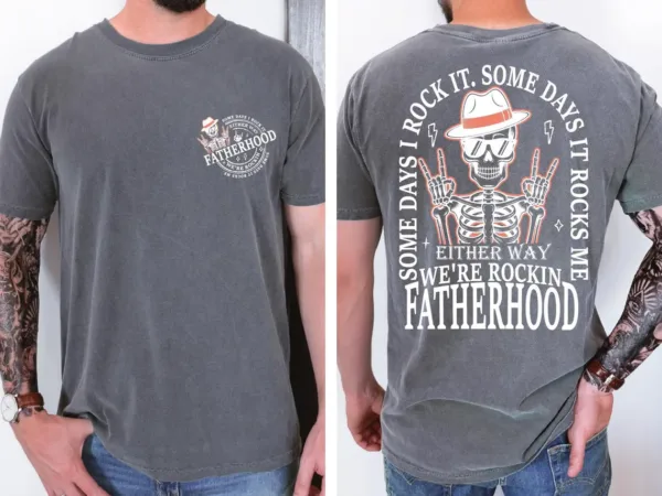 13-2-2.webp Fatherhood T-Shirt, Some Day Rock It Some Day It Rocks Me Shirt, Rocker Dad Gifts, Fathers Day Gift, Funny Dad Tee