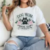 13-2-7.webp Dog Mom Social Club T-Shirt – Floral Dog Paw Shirt for Pet Lovers, Gift for Dog Owners, Cute Dog Lover Tee, Fur Mama Graphic Top
