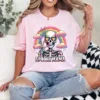 Spooky Mama Rainbow Skeleton Halloween Peace Sign T-Shirt - Unisex, Gift for Halloween Day,  Gift for Mama