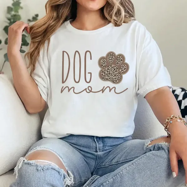 14-2-8.webp Dog Mom T-Shirt with Sleeve Name – Dog Lover Gift, Pet Owner Shirt for Women, Cute Fur Mama Tee, Mother's Day Outfit