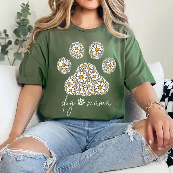 16-1-6.webp Floral Dog Mama T-Shirt – Funny Dog Mom Gift Tee for Women, Cute Pet Lover Shirt, Fur Mama Outfit, Dog Lover Tee, Mother's Day Top"