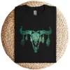16-2-2.webp Boho Cow Skull T-Shirt – Fun Country & Western Look Tee – Vintage Rodeo Cowgirl Cowboy Graphic Shirt for Women and Men