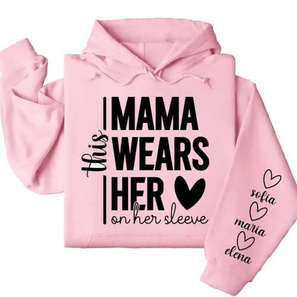 16-5-1.webp This Mama Wears Her Heart on Her Sleeve Hoodie – Custom Hoodie with Kids’ Names, Personalized Mother’s Day Gift for Mama