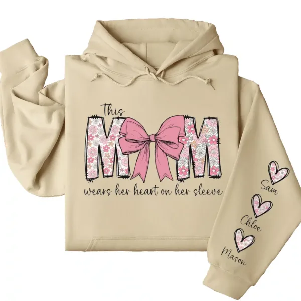 17-2-5.webp This Mom Wears Her Heart on Her Sleeve Hoodie – Custom Mama Shirt with Kids’ Names, Personalized Mother’s Day Gift, Cute Sweatshirt for Mom