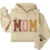 This Mama Wears Her Heart on Her Sleeve Hoodie – Custom Hoodie with Kids’ Names, Personalized Mother’s Day Gift for Mama