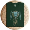 19-1-2.webp Bull Skull Dream Catcher T-Shirt – Western Rodeo Cowboy Cowgirl Boho Sleeveless Shirt – Country Summer Graphic Top