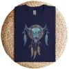 19-3-1.webp Bull Skull Dream Catcher T-Shirt – Western Rodeo Cowboy Cowgirl Boho Sleeveless Shirt – Country Summer Graphic Top
