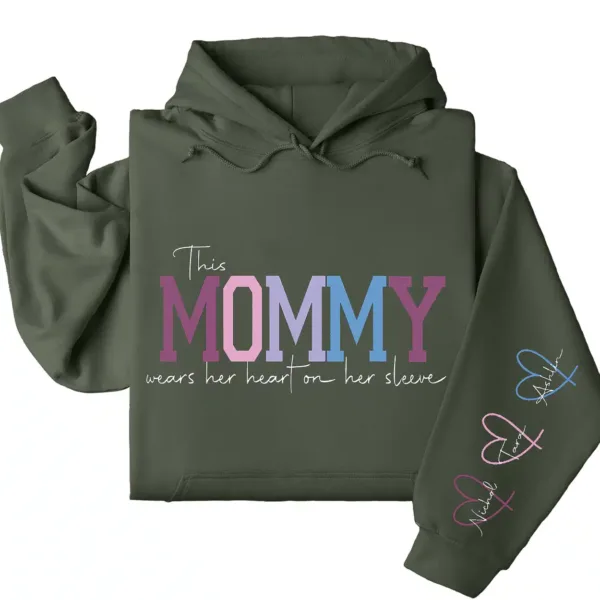 19-4-3.webp This Mama Wears Her Heart on Her Sleeve Hoodie – Custom Hoodie with Kids’ Names, Personalized Mother’s Day Gift for Mama