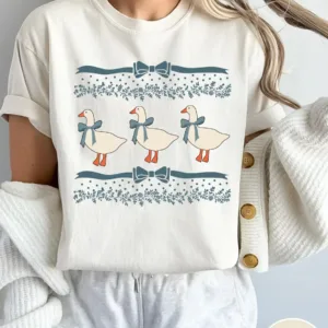 1980s-Blue-Ribbon-Goose-With-Hearts-Ugly-Shirt-Vintage-Original-Shirt-Bows-and-Adorable-Doodle-Hearts-Animal-Lover-Shirt-Duck-ShirtSV75-1-1.jpg 1980s Blue Ribbon Goose With Hearts Ugly, Vintage Original Shirt Bows and Adorable Doodle Hearts Animal Lover T-Shirt ? The Best Mother 's Day Gift