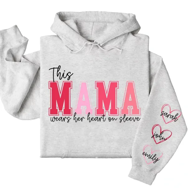 2-1-11.webp This Mama Wears Her Heart on Her Sleeve Hoodie – Custom Hoodie with Kids’ Names, Personalized Mother’s Day Gift for Mama