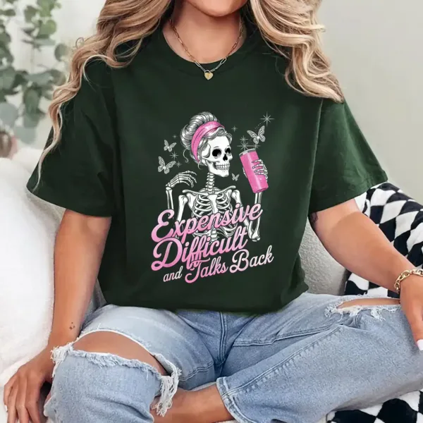 Expensive Difficult And Talks Back Halloween Mama Skeleton T-Shirt - Unisex, Gift for Halloween Day,  Gift for Mama