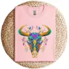 Art of the Cow Skull T-Shirt – Western Boho Bull Skull Graphic Tee – Southwestern Vintage Rodeo Shirt – Country Cowgirl Aesthetic Top