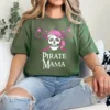 Pink Pirate Mama Skull And Crossbones Flag T-Shirt - Unisex, Gift for Halloween Day,  Gift for Mama