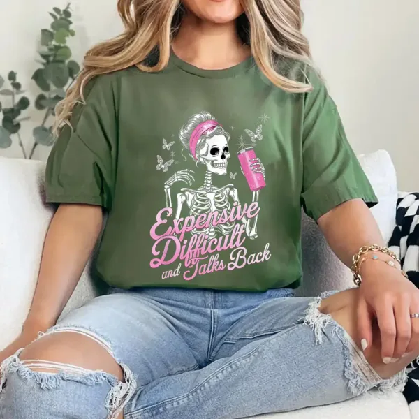 Expensive Difficult And Talks Back Halloween Mama Skeleton T-Shirt - Unisex, Gift for Halloween Day,  Gift for Mama