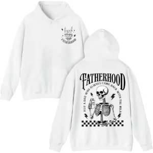 Fatherhood Hoodie, Dad Shirt, Funny Skeleton Dad, First Time Dad Shirt, Retro Fathers Day Shirt Gift for Husband, Cool Dad Club Hoodie