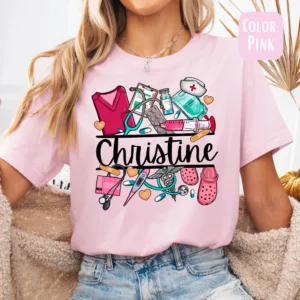 2-2.jpg Personalized Nurse Shirt – Custom Name Nursing Tee, Gift for Nurses & Healthcare Heroes