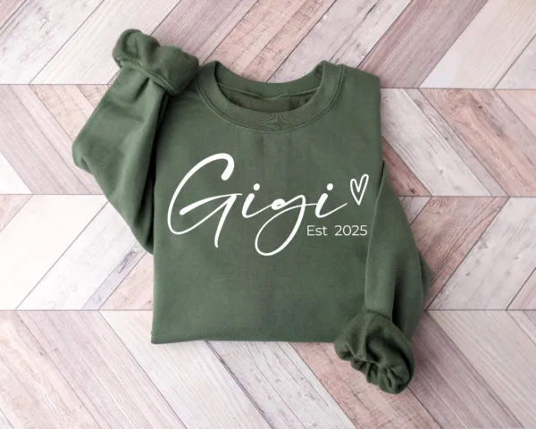 2-20.jpeg Personalized Gigi Est Sweatshirt, Mother's Day Gift, Grandma Sweatshirt, Gift for Grandmother, Nana Sweatshirt, Grammy Mimi Nonny Sweatshirt