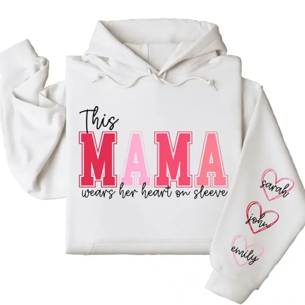 2-3-10.webp This Mama Wears Her Heart on Her Sleeve Hoodie – Custom Hoodie with Kids’ Names, Personalized Mother’s Day Gift for Mama