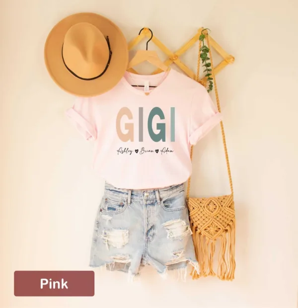 Personalized Gigi Shirt with Kids' Names - Custom Mom or Grandma Shirt - Nana Shirt - Grandkids Name Tee