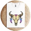20-2-2.webp Bull Skull Dream Catcher T-Shirt – Western Rodeo Cowboy Cowgirl Boho Sleeveless Shirt – Country Summer Graphic Top