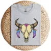 20-3-2-1.webp Bull Skull Dream Catcher T-Shirt – Western Rodeo Cowboy Cowgirl Boho Sleeveless Shirt – Country Summer Graphic Top