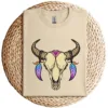 20-4-2.webp Bull Skull Dream Catcher T-Shirt – Western Rodeo Cowboy Cowgirl Boho Sleeveless Shirt – Country Summer Graphic Top