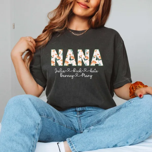 Custom Nana Shirt - Retro Personalized Nana Grandma Outfit - Cool Nana Gift for Her