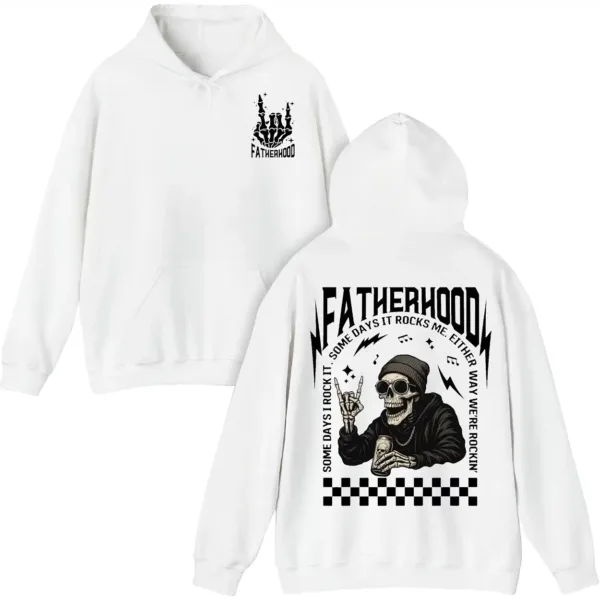 Fatherhood Hoodie, Funny Skeleton Dad, First Time Dad Hoodie, Retro Fathers Day Shirt Gift for Husband, Cool Dad Club Hoodie