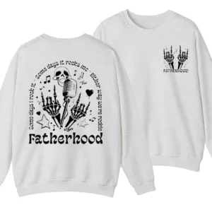 3-2-3-1.webp Fatherhood Sweatshirt, Some Days I Rock It Shirt, Papa Lighting Bold Sweater - Unisex, Gift For Father's Day