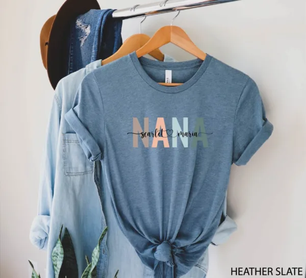 3-2.jpeg Custom Nana Shirt with Kids' Names - Personalized Grandma or Nana T-Shirt - Mother's Day Gift
