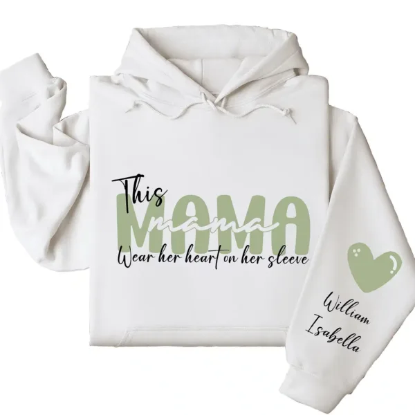 3-3-11.webp This Mama Wears Her Heart on Her Sleeve Hoodie – Custom Hoodie with Kids’ Names, Personalized Mother’s Day Gift for Mama
